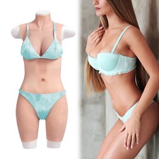 Silicone Breast Forms Realistic Bodysuits Fake Vagina C Cup Crossdresser Cosplay