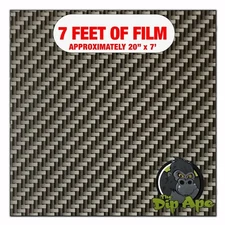 Hydrographic film Twill Carbon Fiber 1 7' x 20" hydro dip dipping