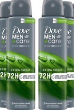 4 NEW DOVE MEN CARE ANTIPERSPIRANT AEROSOL DEODRANT 72HR EXTRA FRESH