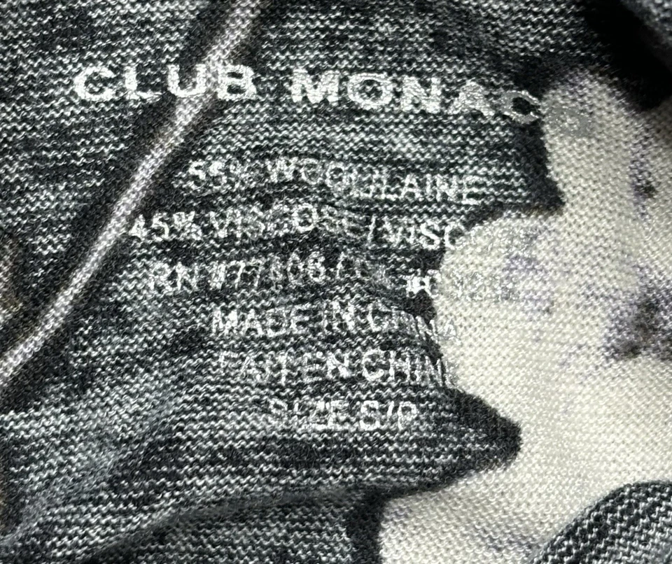 Top Club Monaco Julie cuello alto para mujer pequeño pequeño mezcla de lana floral Foto 3 de 4