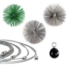 Brosses de Cheminée Balai Rußbesen Schornsteinfegerbesen Tige de Poussée Balai