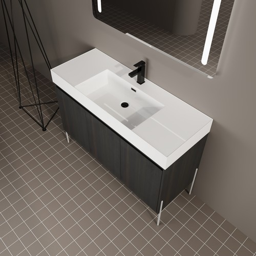 48"Freestanding Bathroom Vanity w/Resin Sink,Storage Cabinet w/Soft Closed Doors - Picture 5 of 13