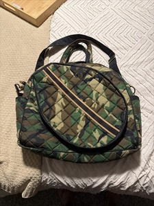 Cinda b Quilted Camo Nylon Tennis/Pickleball Racket Tote Bag