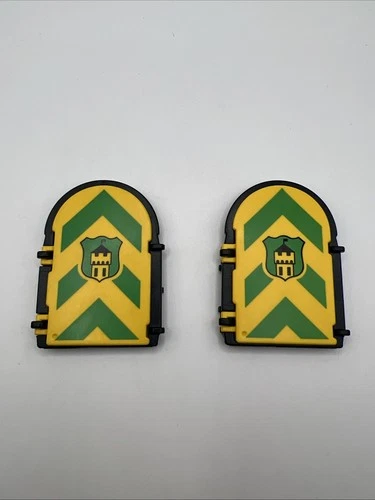 Vintage Medieval Castle Window Playmobil  3666 Black Frame Lot Of 2 Replacements