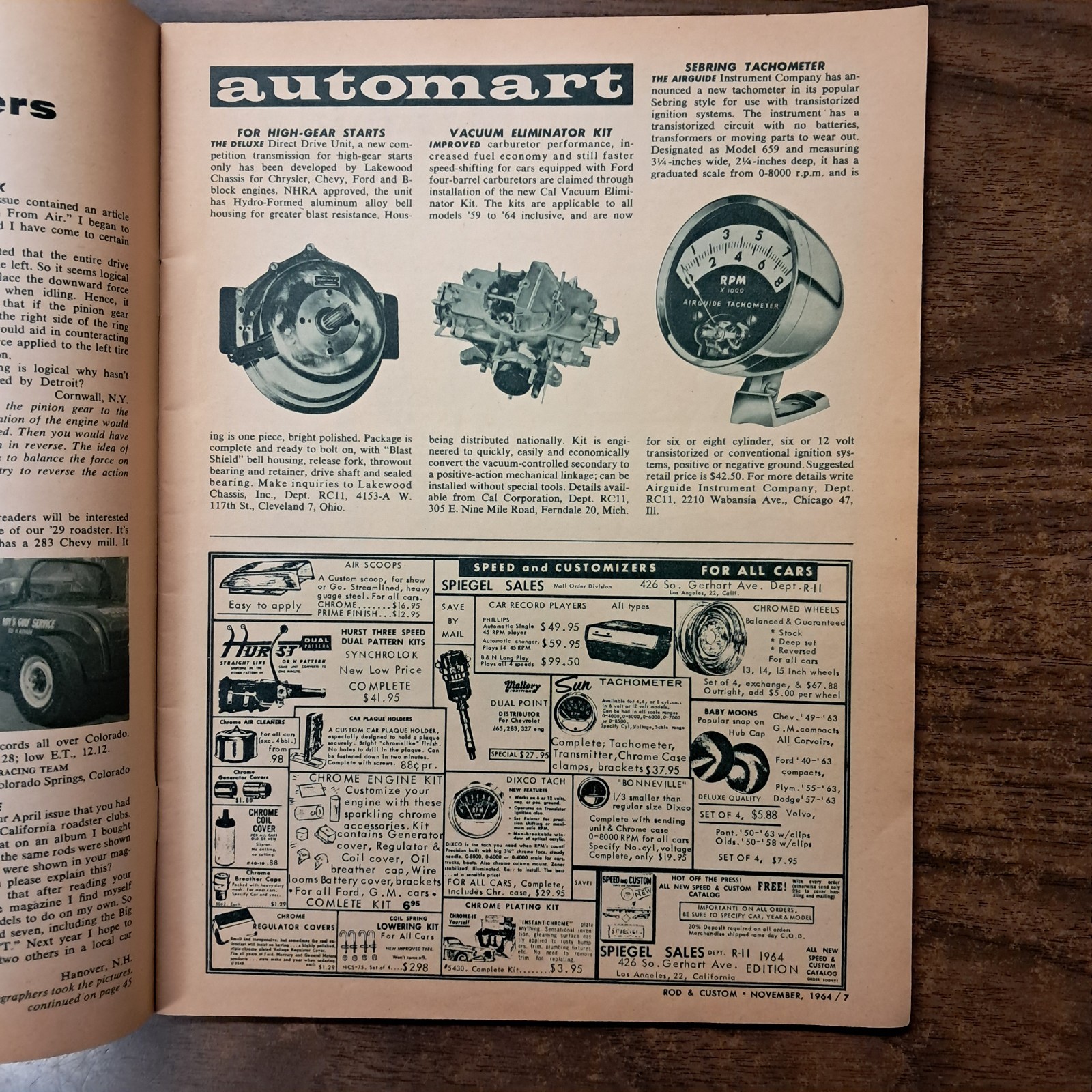 Nov. 1964 ROD & CUSTOM Surf Woody By Barris stamped Paid PX bought military base