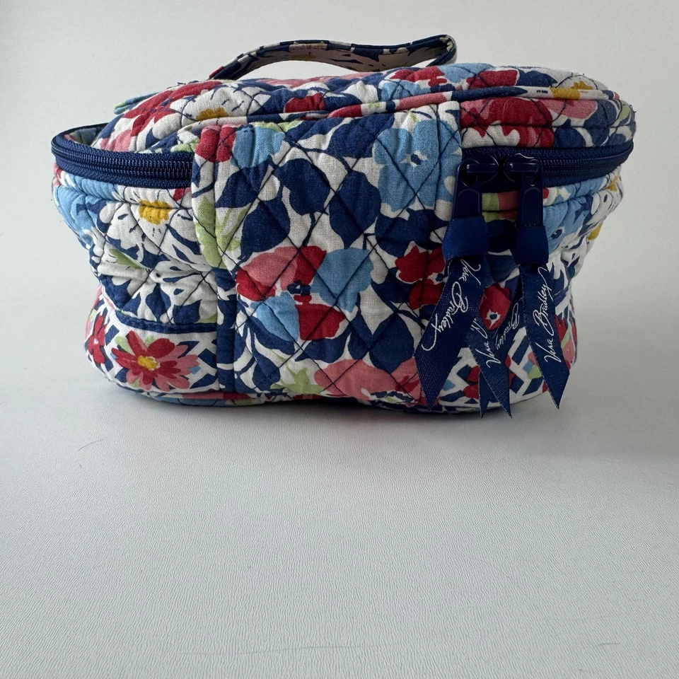 Vera Bradley Bolsa de Cosméticos Acolchada Maquillaje Viaje Organizador Estuche Bolsa Artículos de Aseo Foto 2 de 4