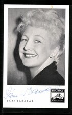 Musician Portrait Sari Barabas with Autograph, Postcard 