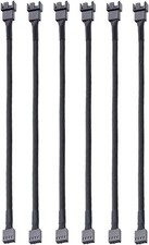 6pcs 26cm 4-Pin PWM Fan Extension Power Cable Male to Female