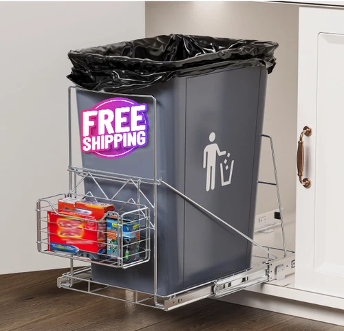 Saque el bote de basura debajo del gabinete, bote de basura debajo. neuvo us