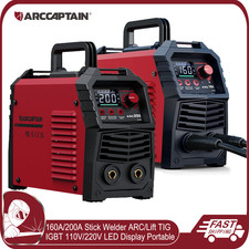 ARCCAPTAIN 160/200A Stick Welder ARC/Lift TIG MMA LED Display with Synergic IGBT