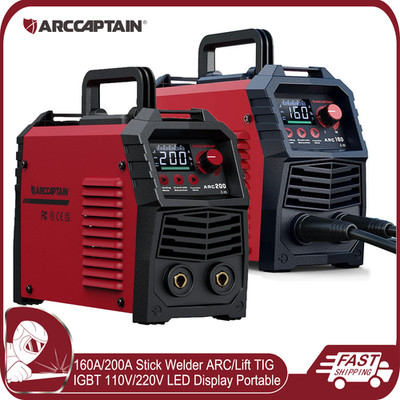 ARCCAPTAIN 160/200A Stick Welder ARC/Lift TIG MMA LED Display with Synergic IGBT