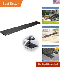 Versatile 0.6" Rise Rubber Ramp - Ideal for Scooters, Wheelchairs & Driveways