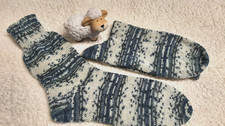 handgestrickte Socken Gr. 39/40  mit Strickelastik im Bund aus Opal Sockenwolle