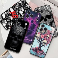 Matte Skull Print Phone Case Custom Cover For Samsung Galaxy S26 Ultra iPhone 17