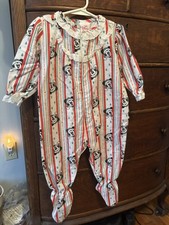 Vintage Mickey Mouse Disney Store One Piece sleep  Play Baby Toddler Size XL