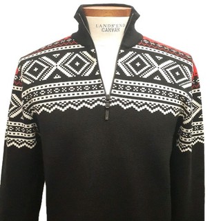RLX Fair Isle Polo Ralph Lauren 1/4 Zip Men's Sweater Wool Mix Large Medium Ski