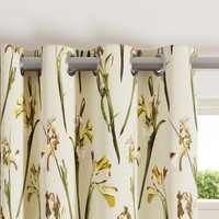 Ted Baker Wild Iris Lined Blackout Eyelet Curtains - Natural, W167 x Drop 183cm