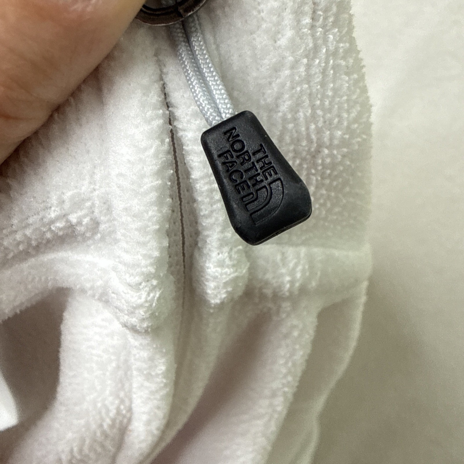 The North Face Womens Polartec Fleece Hoodie Jacket White M Full Zip Lightweight thumbnail 5