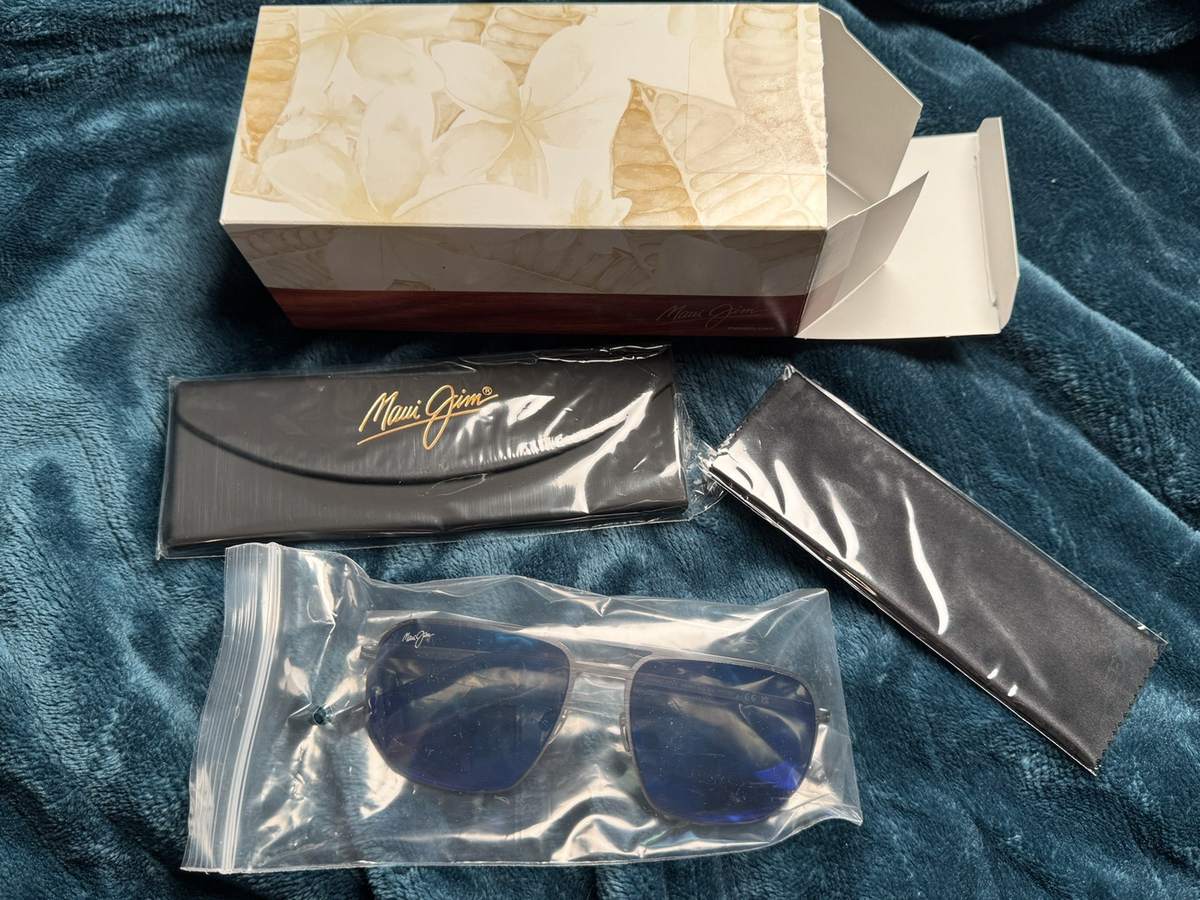 NWT* MAUI JIM SHARKS COVE Dove Grey & Blue Hawaii Polarized  display picture 1
