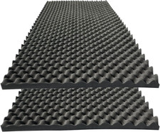2 PCS Acoustic Panels,48''X24''X2'' Egg Crate Foam Soundproof Foam Wall Panels,H