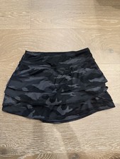 Athleta Girl Black Camo Lux Swing Skort Size M 8-10