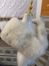 Saga Fox Fur Wrap Blue Fox
