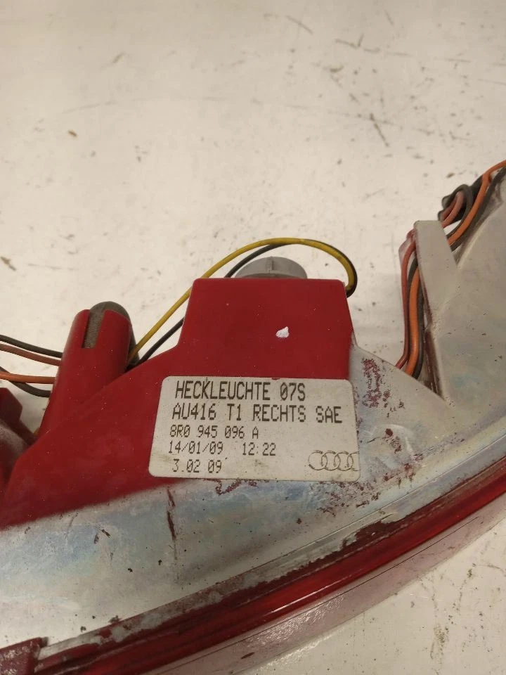 Passenger Tail Light VIN Fp 7th And 8th Digit Fits 09-17 AUDI Q5 1377266 - Image 2 of 4