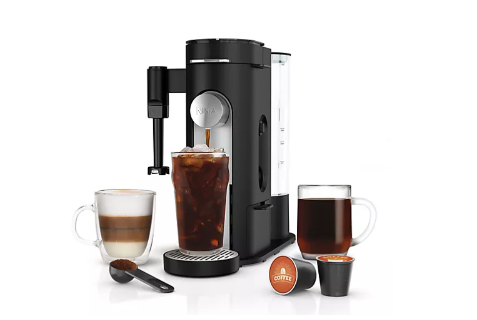 Ninja Single-Serve Coffee Maker for Pods and Grounds in Black-image