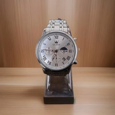 5529 Top Luxury Brand Men'S Watch Waterproof Luminous Stainless Steel Lunar Phas