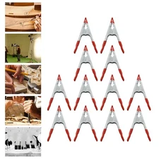 Spring Clamps 12 Pack 4 Inch Metal Clips for Woodworking and Photography