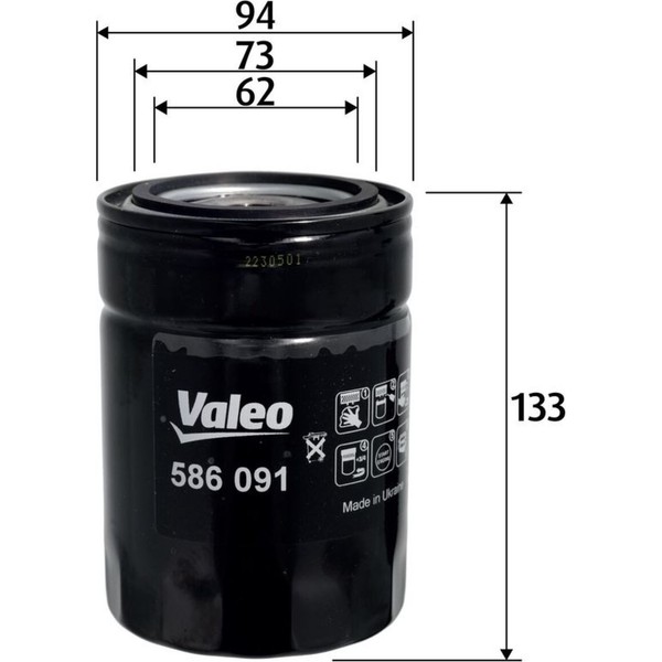 Valeo 586091 ÖLfilter FüR Ford Usa Ranger Maverick Explorer Uds Uns Er Eq R U2-image