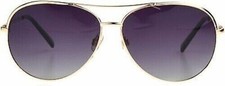 Foster Grant Rose Gold Pilot Style Polarised Sunglasses E60 