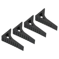 4Stk TüRstopper, TüRstopper Aus Gummi, TüRkeil, FüR Der TüR, Innenwand, Schwarz