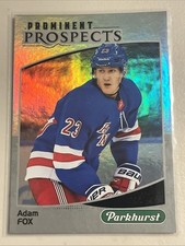 2019-20 Parkhurst Prominent Prospects Adam Fox New York Rangers PP-14