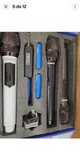 Wireless Microphone Set for Singing, 2.4GHz Rechargeable Handheld Microphones...