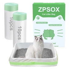 20 Count 36" x 18" Cat Litter Box Liners bag xl extra large, 2 Rolls Drawstri