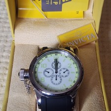 INVICTA WATCH 1959 RUSSIAN DIVER CROWN 9 POSITION CHRONOGRAPH YELLOW BOX 1929