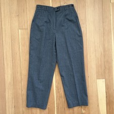 Vintage Harv Bernard Grey Gray Wool Trousers Pants 10 L