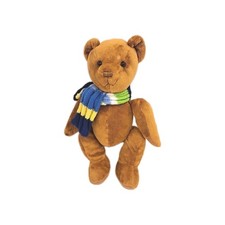 Toys R Us Animal Alley Teddy Bear Winter Scarf Brown Jointed Stuffed Plush 11  