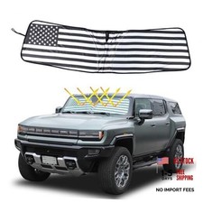 for Hummer EV Accessories Windshield Sun Shade American Flag Foldable