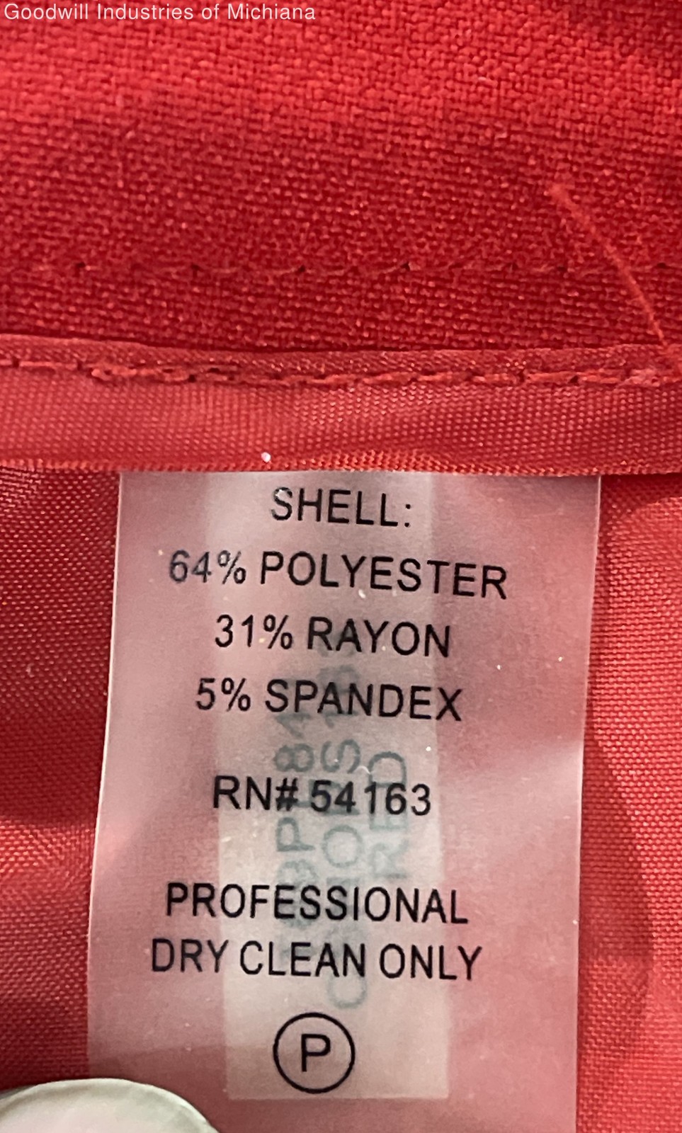 Calvin Klein Women's Red Pants Sz 8P thumbnail 3