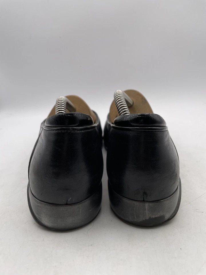 Mocasines sin cordones Noat para mujer talla 9 zapatos clásicos informales de cuero negro Foto 3 de 4