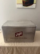 Schlitz Beer Cooler. Vintage Cronstrum's Aluminum Cooler USA Piano lid  NO LEAKS