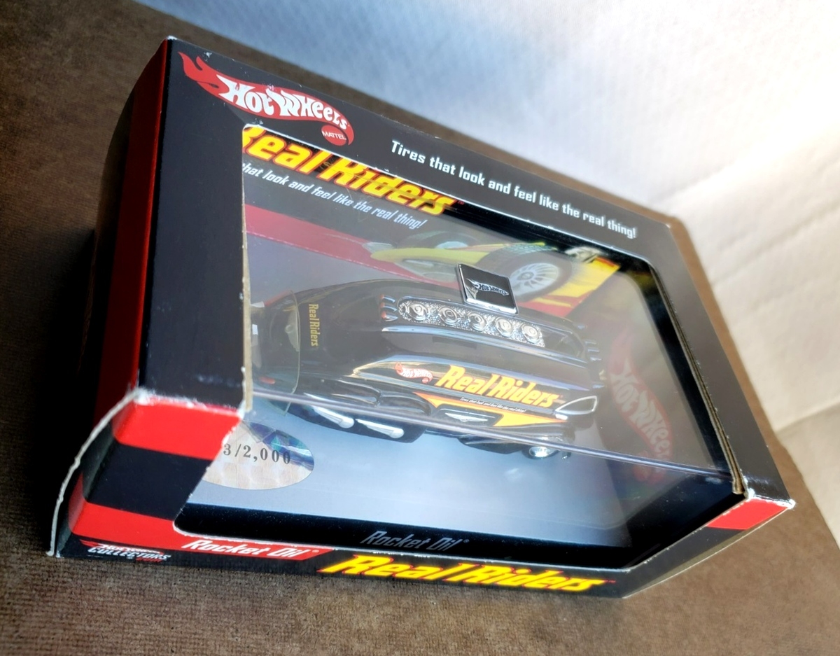 2005 Hot Wheels ROCKET OIL REAL RIDERS Black JAPAN CUSTOM CAR SHOW