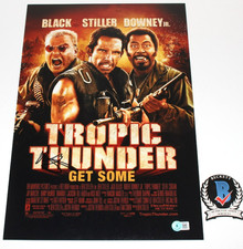 BEN STILLER SIGNED 'TROPIC THUNDER' 12x18 MOVIE POSTER DIRECTOR FILM BECKETT COA