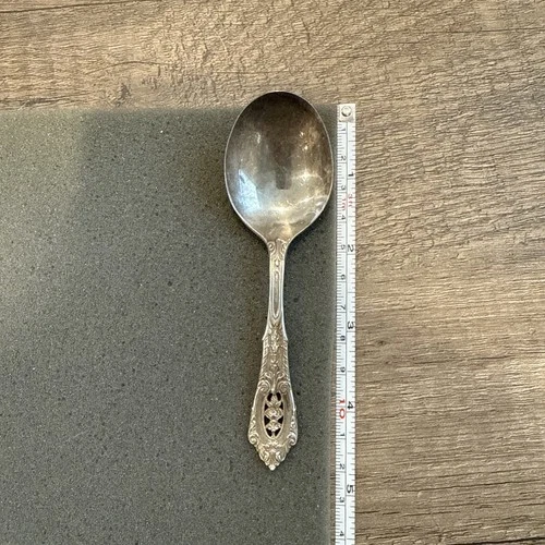 Wallace Rose Point Sterling Silver 4 1/2 Inch Baby Spoon