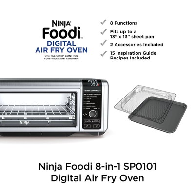 Ninja Foodie SP101 Digital Air Fry Oven with 8-in-1 New (destroyed Box)