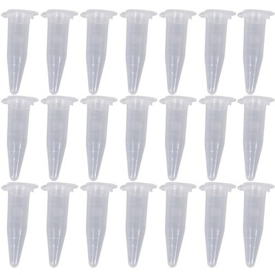 100PCS 1.5ml Lab  Plastic Test Tube Centrifuge Vial Snap  42x11mm Clear A3O2