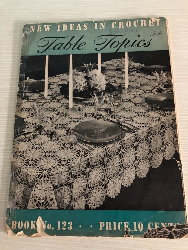 Vintage 1938 New Ideas in Crochet Table Topics Number 123