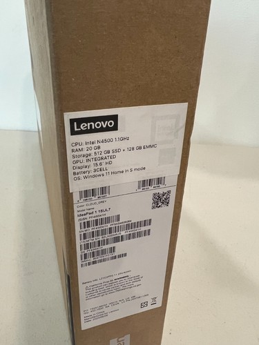 LENOVO IdeaPad 1 15.6" HD Celeron N4500 1.1GHz 20GB RAM 128GB+512GB SSD Win 11S - Afbeelding 2 van 4